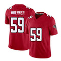 Atlanta #59 Banks Player Football V Neck Short Sleeve Red Jersey Keshawn For Men Youth Women Gift