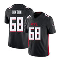 Atlanta #68 Hinton Player Football V Neck Short Sleeve Black Jersey Kyle For Men Youth Women Gift