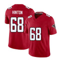 Atlanta #68 Hinton Player Football V Neck Short Sleeve Red Jersey Kyle For Men Youth Women Gift
