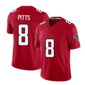 Atlanta #8 Pitts Player Football V Neck Short Sleeve Red Jersey Kyle For Men Youth Women Gift