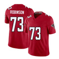 Atlanta #73 Robinson Player Football V Neck Short Sleeve Red Jersey Layden For Men Youth Women Gift