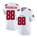 Atlanta #88 Brockington Player Football V Neck Short Sleeve White Jersey Le'Meke For Men Youth Women Gift