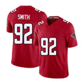 Atlanta #92 Smith Player Football V Neck Short Sleeve Red Jersey Maason For Men Youth Women Gift