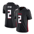 Atlanta #2 Ryan Player Football V Neck Short Sleeve Black Jersey Matt For Men Youth Women Gift