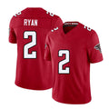 Atlanta #2 Ryan Player Football V Neck Short Sleeve Red Jersey Matt For Men Youth Women Gift