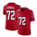 Atlanta #72 Jerrell Player Football V Neck Short Sleeve Red Jersey Michael For Men Youth Women Gift