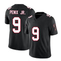 Atlanta #9 Penix Jr. Player Football V Neck Short Sleeve Black Throwback Jersey Michael For Men Youth Women Gift