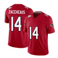 Atlanta #14 Zaccheaus Player Football V Neck Short Sleeve Red Jersey Olamide For Men Youth Women Gift