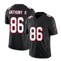 Atlanta #86 Anthony II Player Football V Neck Short Sleeve Black Throwback Jersey Vinny For Men Youth Women Gift