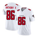 Atlanta #86 Anthony II Player Football V Neck Short Sleeve White Jersey Vinny For Men Youth Women Gift