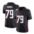 Atlanta #79 Morris Player Football V Neck Short Sleeve Black Jersey Wanya For Men Youth Women Gift