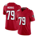 Atlanta #79 Morris Player Football V Neck Short Sleeve Red Jersey Wanya For Men Youth Women Gift