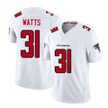 Atlanta #31 Watts Player Football V Neck Short Sleeve White Jersey Xavier For Men Youth Women Gift