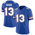 Florida #13 Baugh Player College Football V Neck Short Sleeve Blue Jersey Jadan For Men Youth Women
