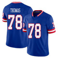 New York #78 Andrew Player Football V Neck Short Sleeve Royal Jersey Thomas For Men Youth Women Gift