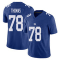 New York #78 Andrew Player Football V Neck Short Sleeve Royal Jersey Thomas For Men Youth Women Gift