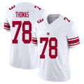 New York #78 Thomas Player Football V Neck Short Sleeve White Jersey Andrew For Men Youth Women Gift