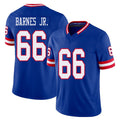 New York #66 Anquin Player Football V Neck Short Sleeve Royal Jersey Barnes Jr. For Men Youth Women Gift