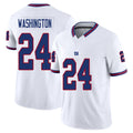 New York #24 Washington Player Football V Neck Short Sleeve White Jersey Ar'Darius For Men Youth Women Gift