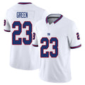 New York #23 Green Player Football V Neck Short Sleeve White Jersey Art For Men Youth Women Gift