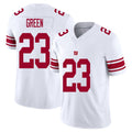 New York #23 Green Player Football V Neck Short Sleeve White Jersey Art For Men Youth Women Gift