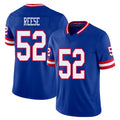 New York #52 Arvell Player Football V Neck Short Sleeve Royal Jersey Reese For Men Youth Women Gift