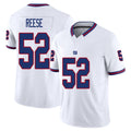 New York #52 Reese Player Football V Neck Short Sleeve White Jersey Arvell For Men Youth Women Gift