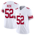 New York #52 Reese Player Football V Neck Short Sleeve White Jersey Arvell For Men Youth Women Gift