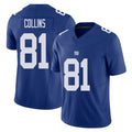 New York #81 Beaux Player Football V Neck Short Sleeve Royal Jersey Collins For Men Youth Women Gift