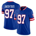 New York #97 Bobby Player Football V Neck Short Sleeve Royal Jersey Jamison-Travis For Men Youth Women Gift