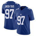 New York #97 Bobby Player Football V Neck Short Sleeve Royal Jersey Jamison-Travis For Men Youth Women Gift