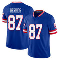 New York #87 Braxton Player Football V Neck Short Sleeve Royal Jersey Berrios For Men Youth Women Gift
