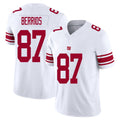 New York #87 Berrios Player Football V Neck Short Sleeve White Jersey Braxton For Men Youth Women Gift