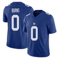 New York #0 Brian Player Football V Neck Short Sleeve Royal Jersey Burns For Men Youth Women Gift