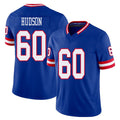 New York #60 Bryan Player Football V Neck Short Sleeve Royal Jersey Hudson For Men Youth Women Gift