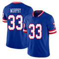 New York #33 Caleb Player Football V Neck Short Sleeve Royal Jersey Murphy For Men Youth Women Gift