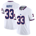 New York #33 Murphy Player Football V Neck Short Sleeve White Jersey Caleb For Men Youth Women Gift