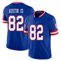New York #82 Calvin Player Football V Neck Short Sleeve Royal Jersey Austin III For Men Youth Women Gift