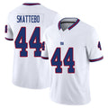 New York #44 Skattebo Player Football V Neck Short Sleeve White Jersey Cam For Men Youth Women Gift
