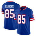 New York #85 Chris Player Football V Neck Short Sleeve Royal Jersey Manhertz For Men Youth Women Gift
