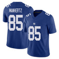New York #85 Chris Player Football V Neck Short Sleeve Royal Jersey Manhertz For Men Youth Women Gift