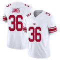 New York #36 James Player Football V Neck Short Sleeve White Jersey DJ For Men Youth Women Gift