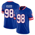New York #98 DJ Player Football V Neck Short Sleeve Royal Jersey Reader For Men Youth Women Gift