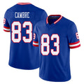New York #83 Dalen Player Football V Neck Short Sleeve Royal Jersey Cambre For Men Youth Women Gift