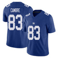 New York #83 Dalen Player Football V Neck Short Sleeve Royal Jersey Cambre For Men Youth Women Gift