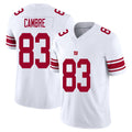 New York #83 Cambre Player Football V Neck Short Sleeve White Jersey Dalen For Men Youth Women Gift