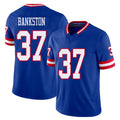 New York #37 Damon Player Football V Neck Short Sleeve Royal Jersey Bankston For Men Youth Women Gift
