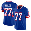 New York #77 Daniel Player Football V Neck Short Sleeve Royal Jersey Faalele For Men Youth Women Gift