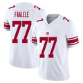 New York #77 Faalele Player Football V Neck Short Sleeve White Jersey Daniel For Men Youth Women Gift