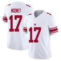 New York #17 Mooney Player Football V Neck Short Sleeve White Jersey Darnell For Men Youth Women Gift